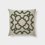 Kit 4 Capas Almofadas Linho Broderie Verde - Imagem 3